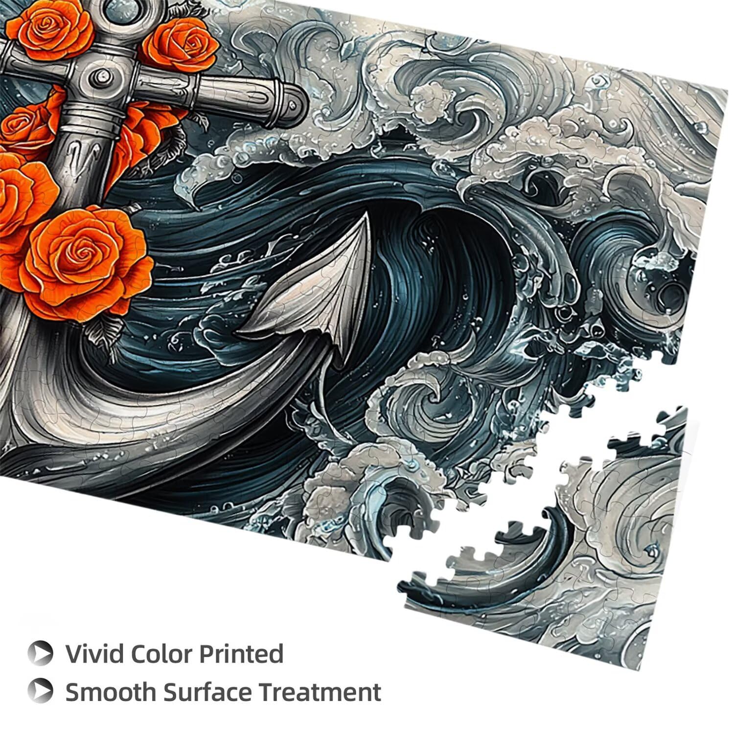 Puzzle dla dorosłych 1692 sztuk, różowa kotwica łodzi puzzle, trudne, wyzwanie, puzzle idealnie pasują, napis na plecach, prezent dla seniorów (179 x 31 cm) v-674