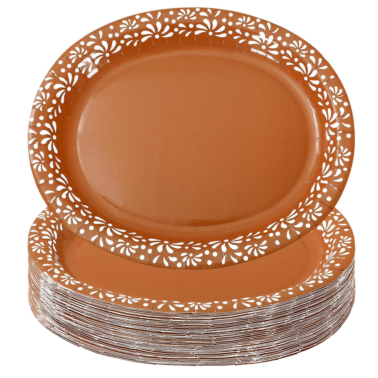 Assiettes en carton jetables 30,5 cm Whaline pour buffet de fête mexicaine
