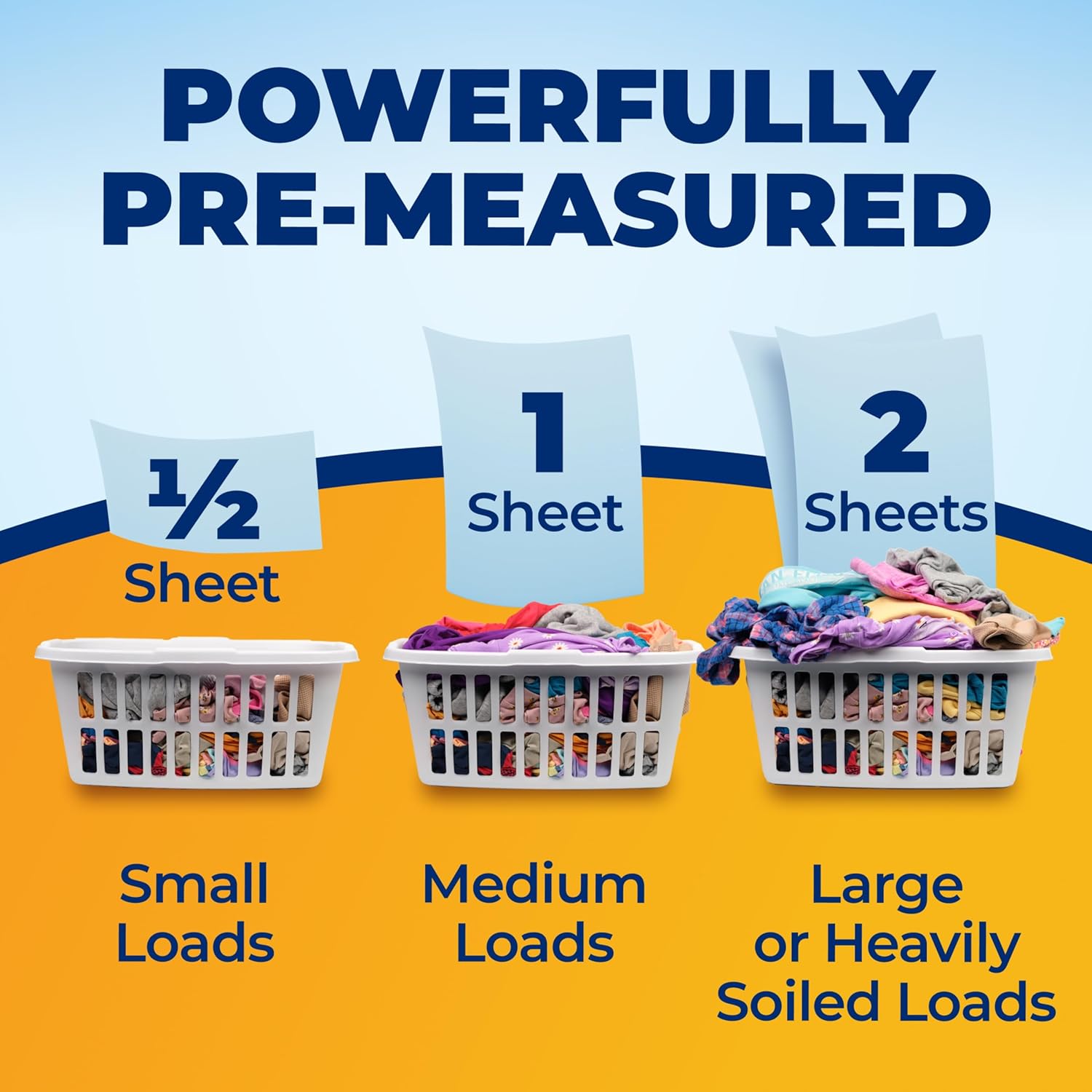 ARM & HAMMER Power Sheets Laundry Detergent Plus OxiClean Stain Fighters, Clean Cotton Scent, 52 Count, 104 Medium Loads - Image 7