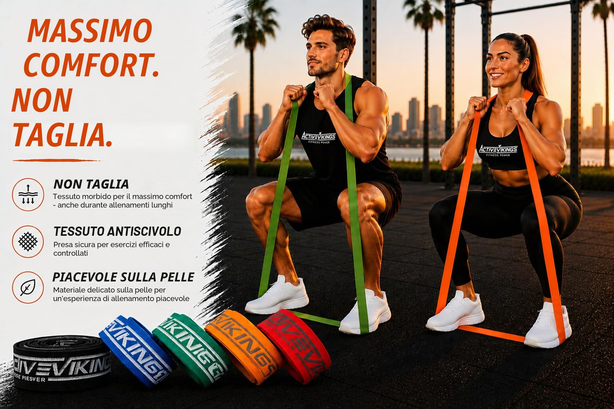 Fascia fitness di alta qualità per il tuo fitness, fasce in tessuto perfette per lo sviluppo muscolare, fasce di resistenza, bande di resistenza