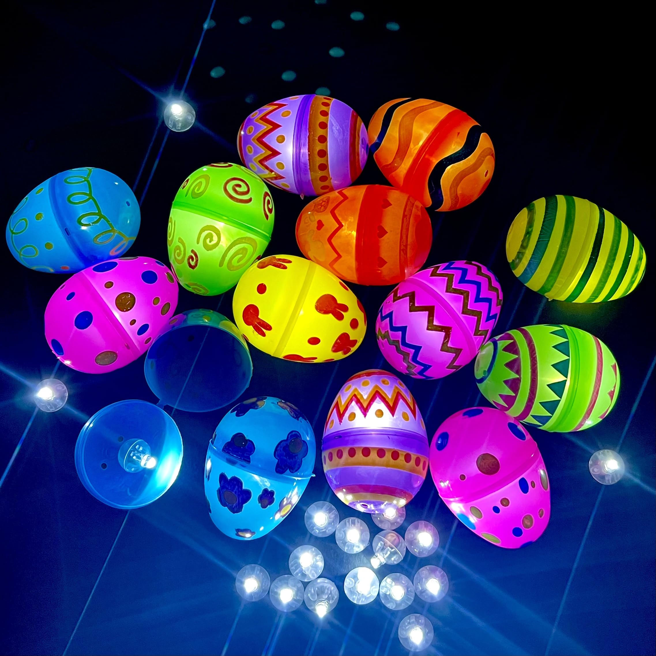 GiftExpress Mini LED Lights White - 100 Pieces 48+ Hours of Cool White Glow Lights for Balloons Easter Egg, Xmas Decor. Dance Party Waterproof Bright Light Up Ball for Night Decor.
