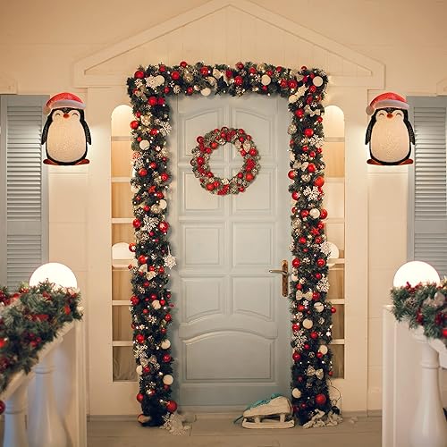 Miniatura 4 de Ornativity Cubierta de luz para porche de pingüinos, cabeza de pingüinos, para invierno, al aire libre, porche, cubierta, lámpara de garaje,