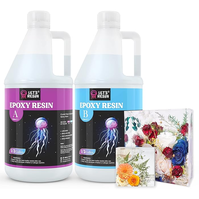 Buy LET'S RESIN Epoxy Resin Kit, 1 Gallon Bubble Free & Crystal Clear