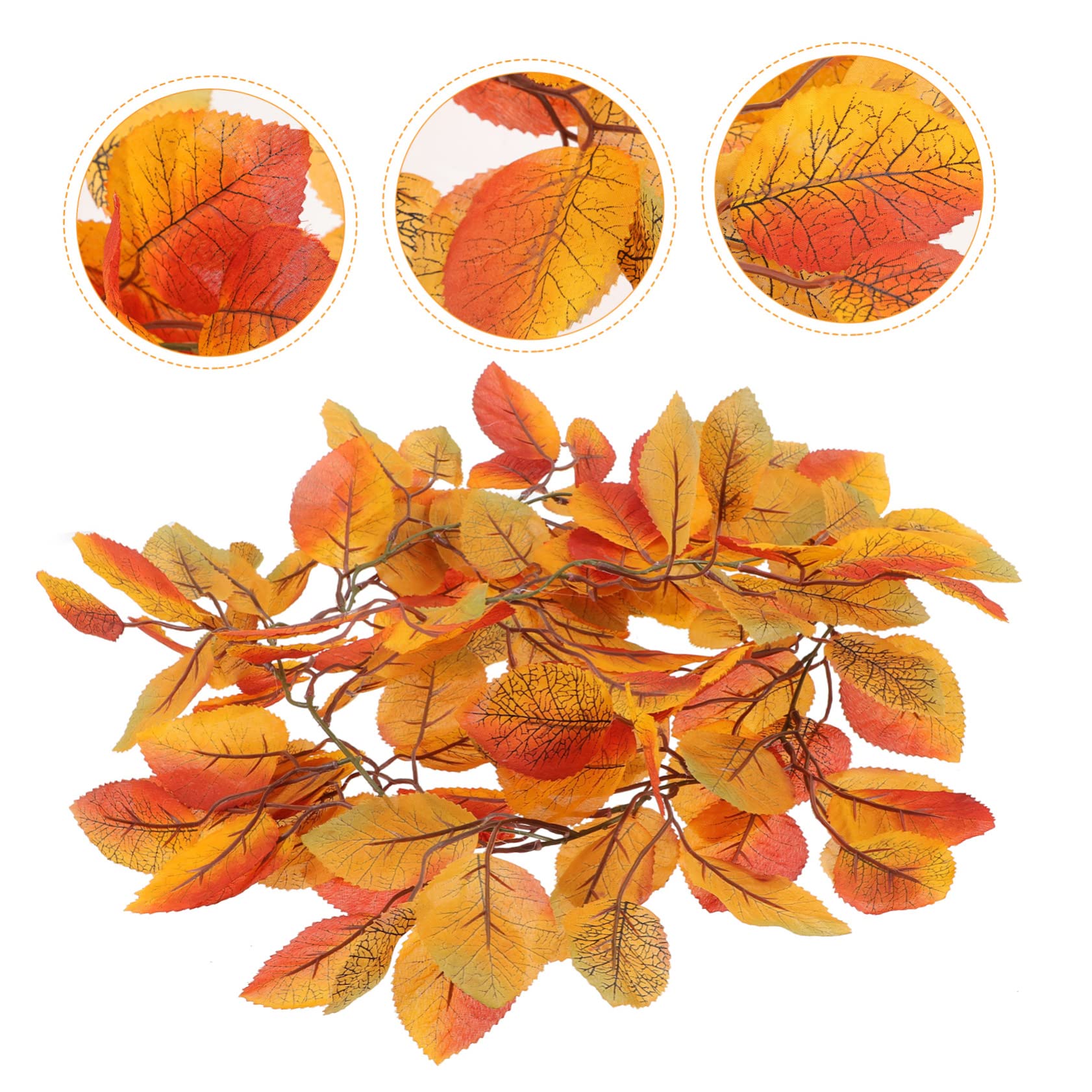 IMIKEYA 3 Stücke Realistische Magnolia Blatt Rattan Herbst Girlande Künstliche Thanksgiving Decor Mantel Zubehör