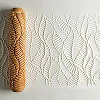 Vista 6 de MKM Pottery Tools Rodillos de mano grandes de madera para arcilla (BHR-01 Diagonal Basketweave)