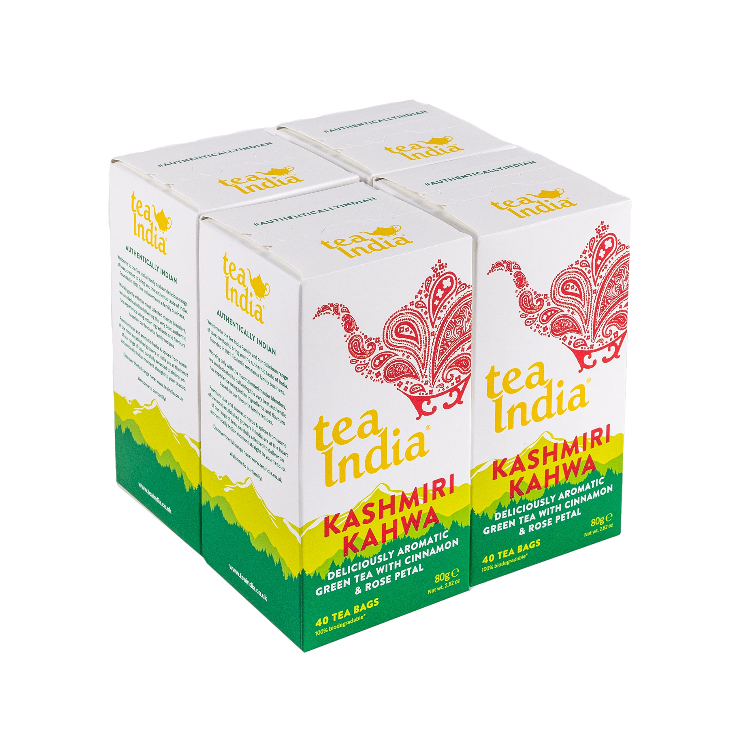 Tea India Kashmiri Kahwa 160 Tea Bags Aromatic Green Tea