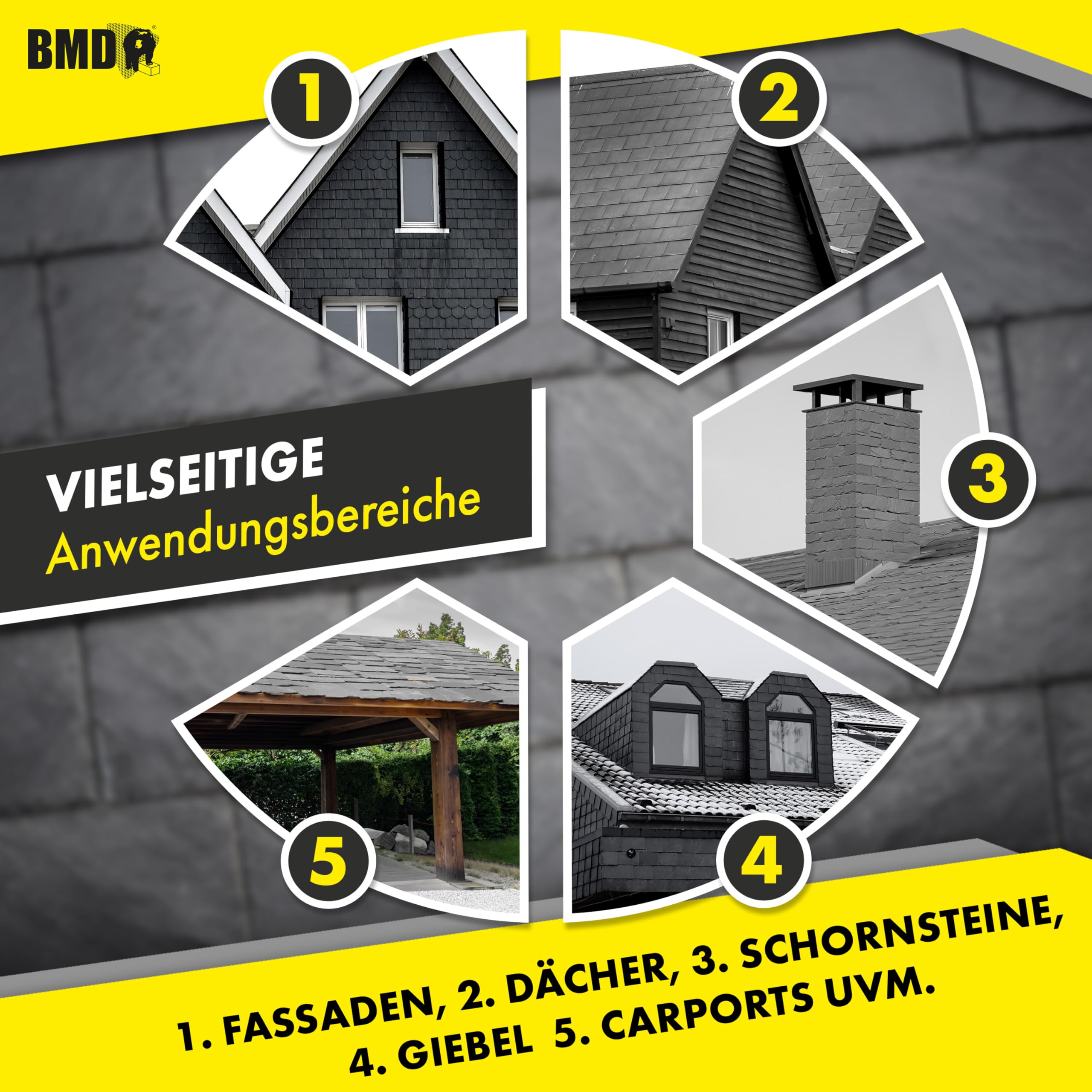 1m² (40 Stück) Naturschiefer 20x20cm Uni | 1. Wahl | 4 Größen | spanischer Markenschiefer für Dach & Fassade | Universal Schiefer Schornstein Gaube | Dachdecker Qualität 1. Sortierung