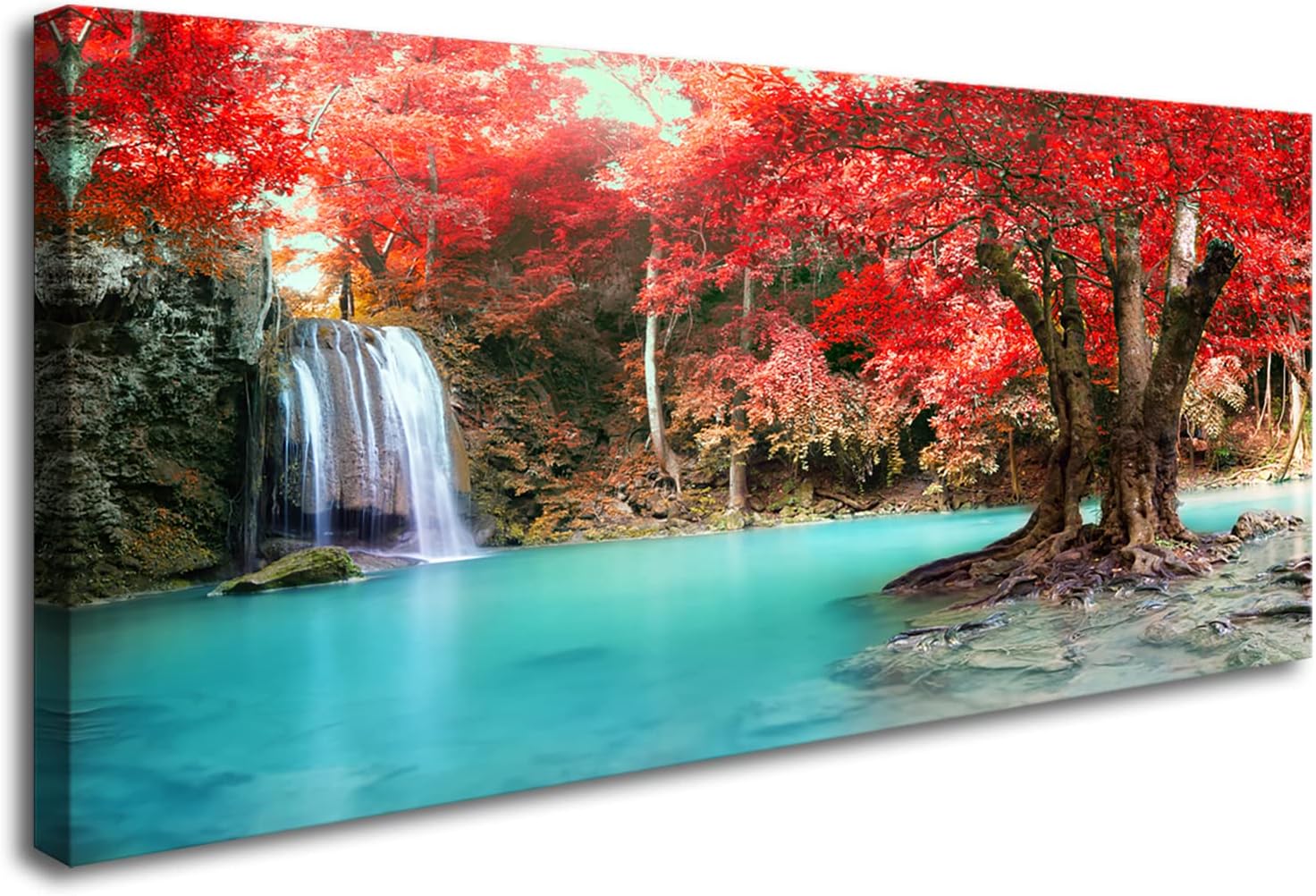YYYYHPP YP1375 Canvas Print Wall Art Waterfall in Autumn
