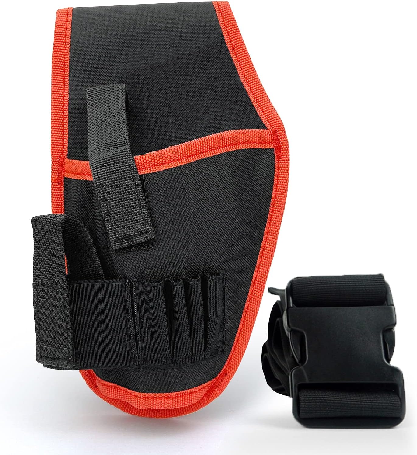 CCyanzi Canvas Tool Pouch for Drill and Heat Gun, Electricians Tool Pouch, Tool Organizer Pouch, Waist Tool Holder with Adjustable Waist Belt, for DIY Electricians Carpenters Builders, Black