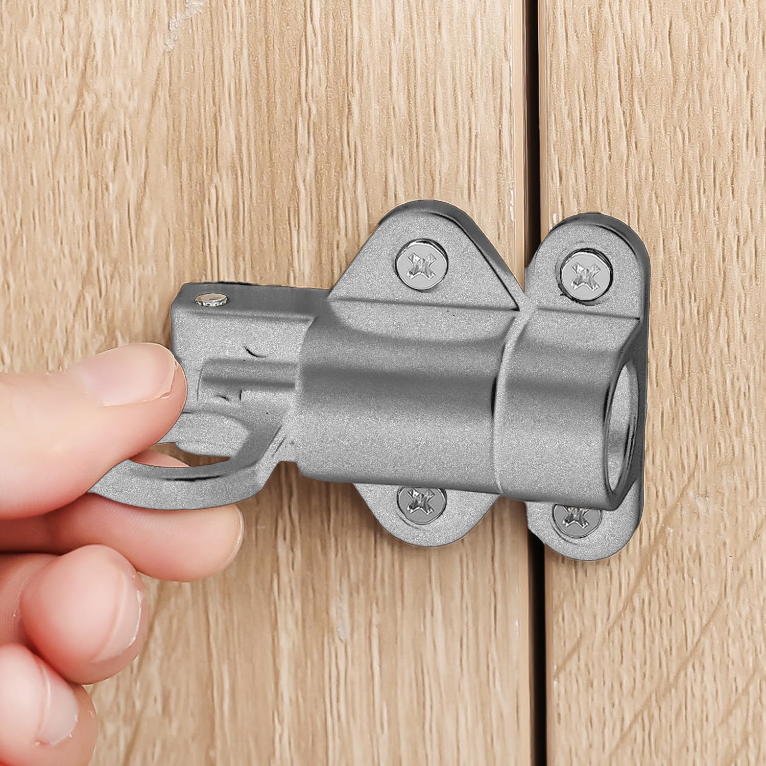 Aluminium Alloy Spring Door Latch Universal Lock Catch Tool for Loft Ceiling Hatch Lock Security Connector,Silver