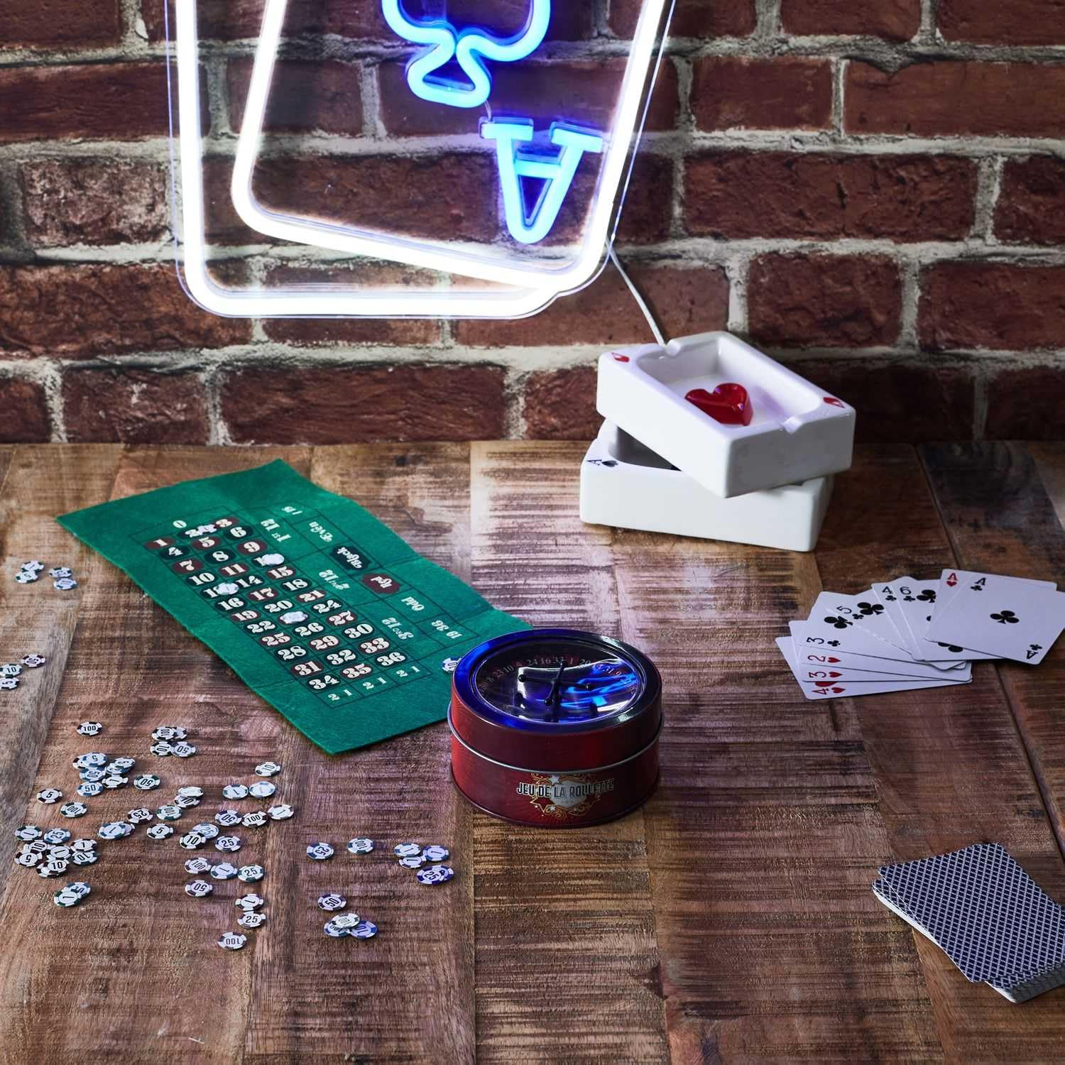 MISTER GADGET - MG3489 Juego de Ruleta Casino, Colores Negro, Rojo y Verde, Recrea el Ambiente de Casino en Casa, Risas y Diversión Aseguradas con Amigos y Familia, Apuesta y Deja que la Suerte Decida