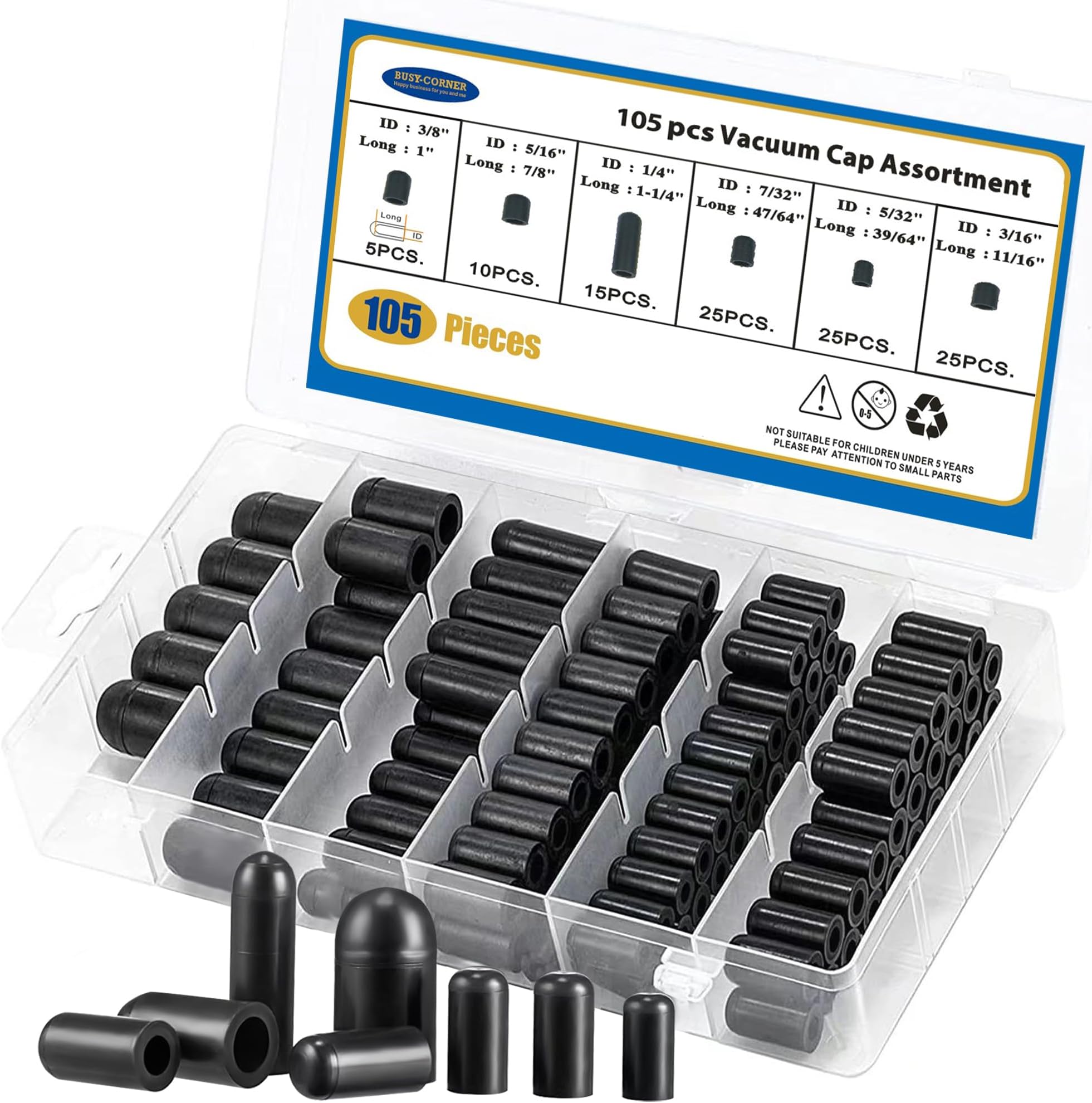 Dorman 02251 Coolant Bypass Caps EPDM 3/4in, 2 Pack