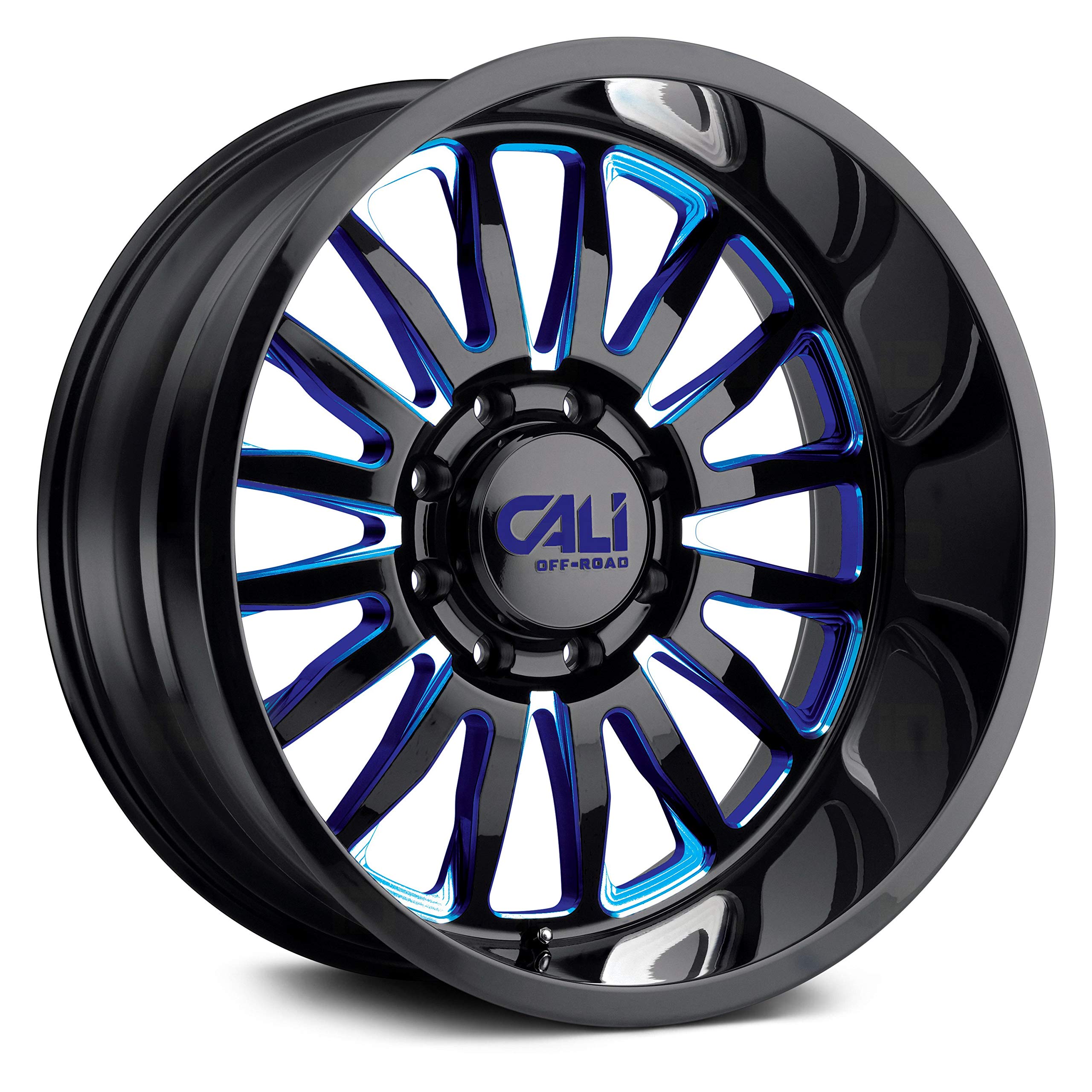 CALI OFF-ROAD9110-24481BTB Summit 9110 Gloss Black/Blue Milled Spokes 24X14 8-165.1-76mm 125.2mm