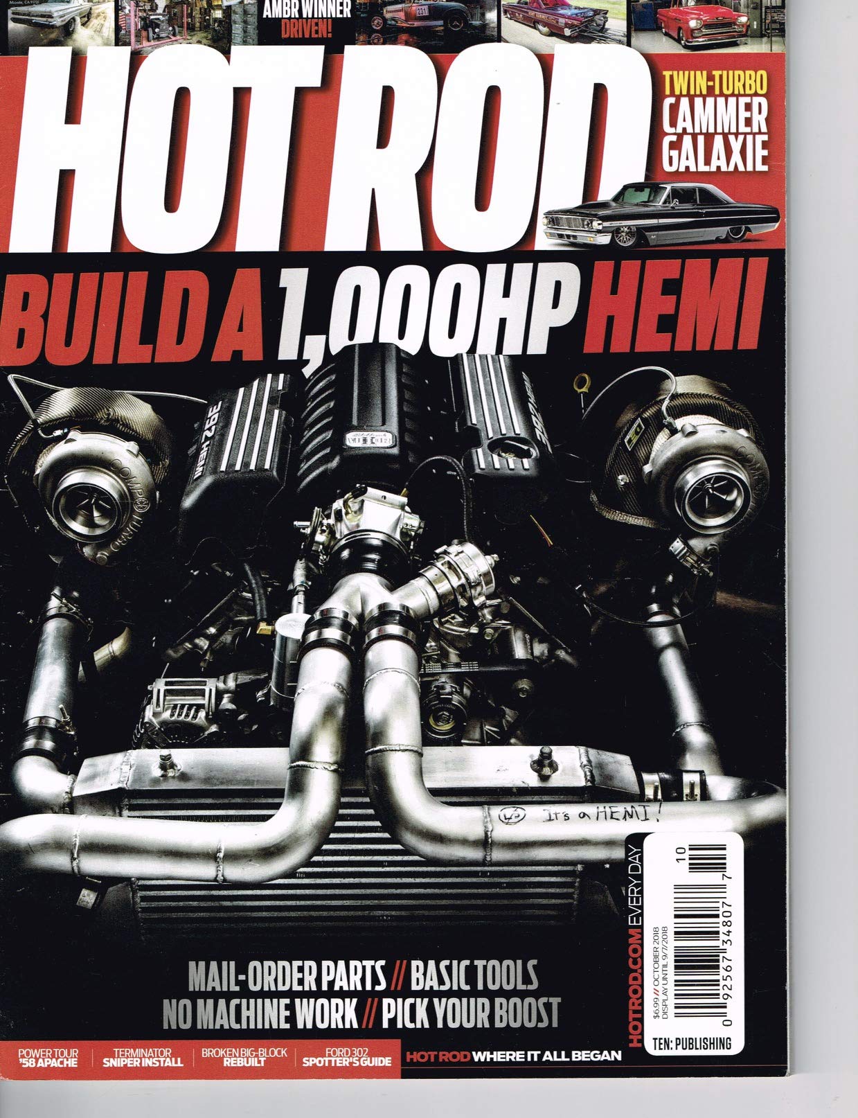 Hot Rod October 2018 Build a 1,000HP Hemi (Single Issue Magazine)
