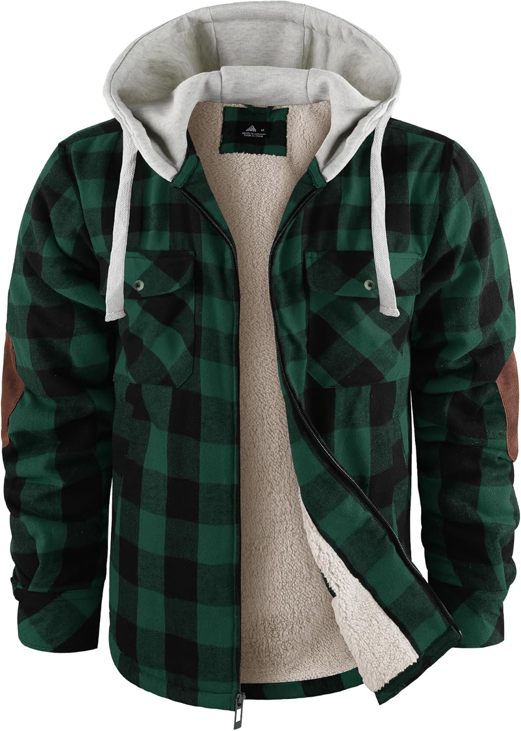 Flannel Jacket for Men Full Zip Up Plaid Sherpa Lined Winter Warm Heavyweight Jacket With Pockets Flannel Jacket for Men Full Zip Up Plaid Sherpa Lined Winter Warm Heavyweight Jacket With Pockets
