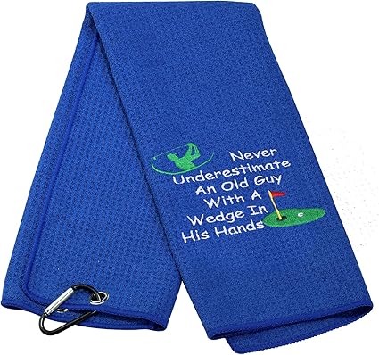 Review MEIKIUP Grandpa Golf Towel Dad Golf Towel Embroidered Golf Towel Golf Papa Father Sport Towel with Clip Never Underestimate an Old Guy with A Wedge in His Hands (Old Guy with A Wedge Towel) Review MEIKIUP Grandpa Golf Towel Dad Golf Towel Embroidered Golf Towel Golf Papa Father Sport Towel with Clip Never Underestimate an Old Guy with A Wedge in His Hands (Old Guy with A Wedge Towel)