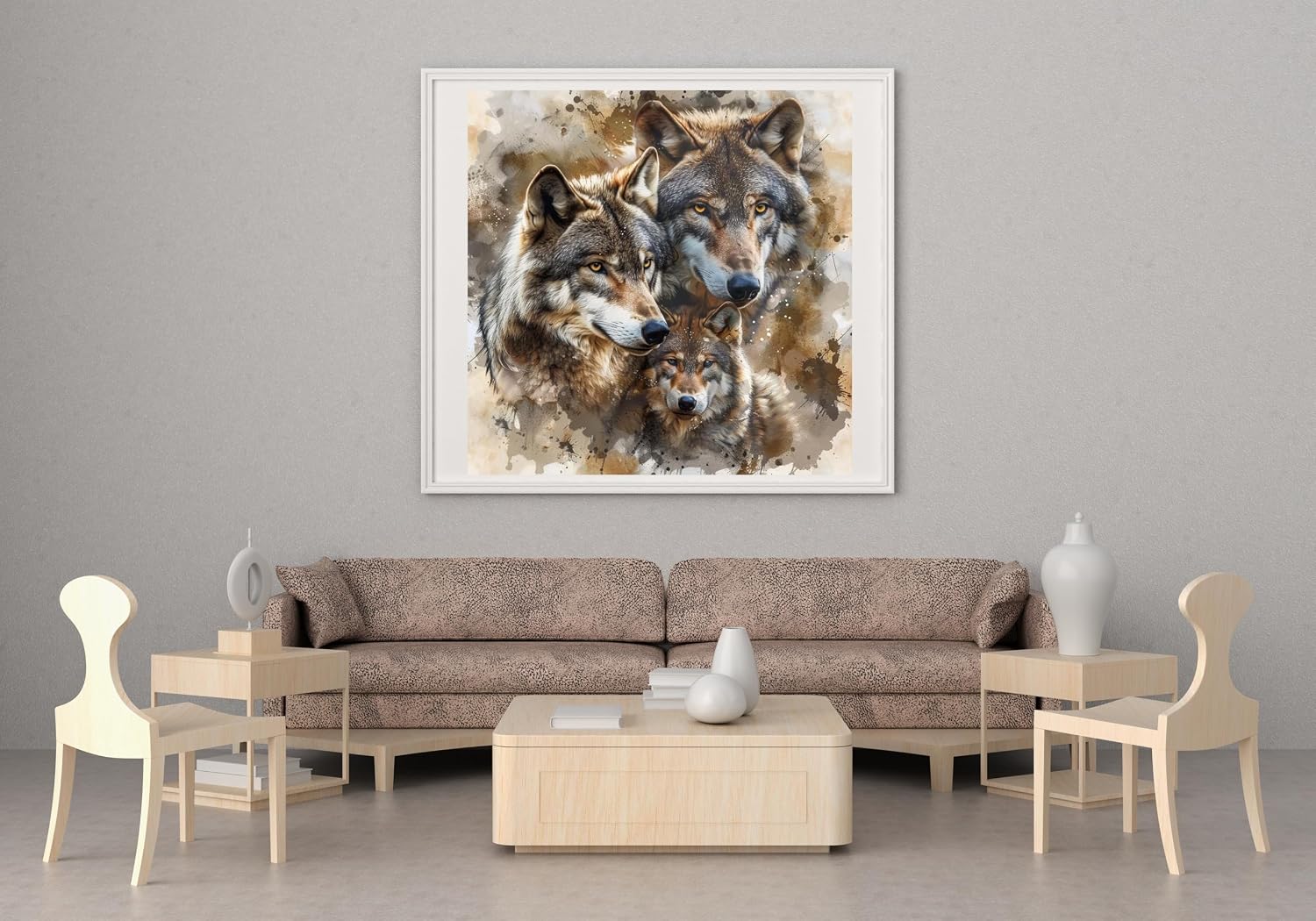 Moohue Stamped Cross Stitch Kits for Adults 14 Count Printed Cross Stitch Kits for Beginners Animal Wolves Cross Stitch Patterns Needlepoint kit (Animal Wolves) image 3
