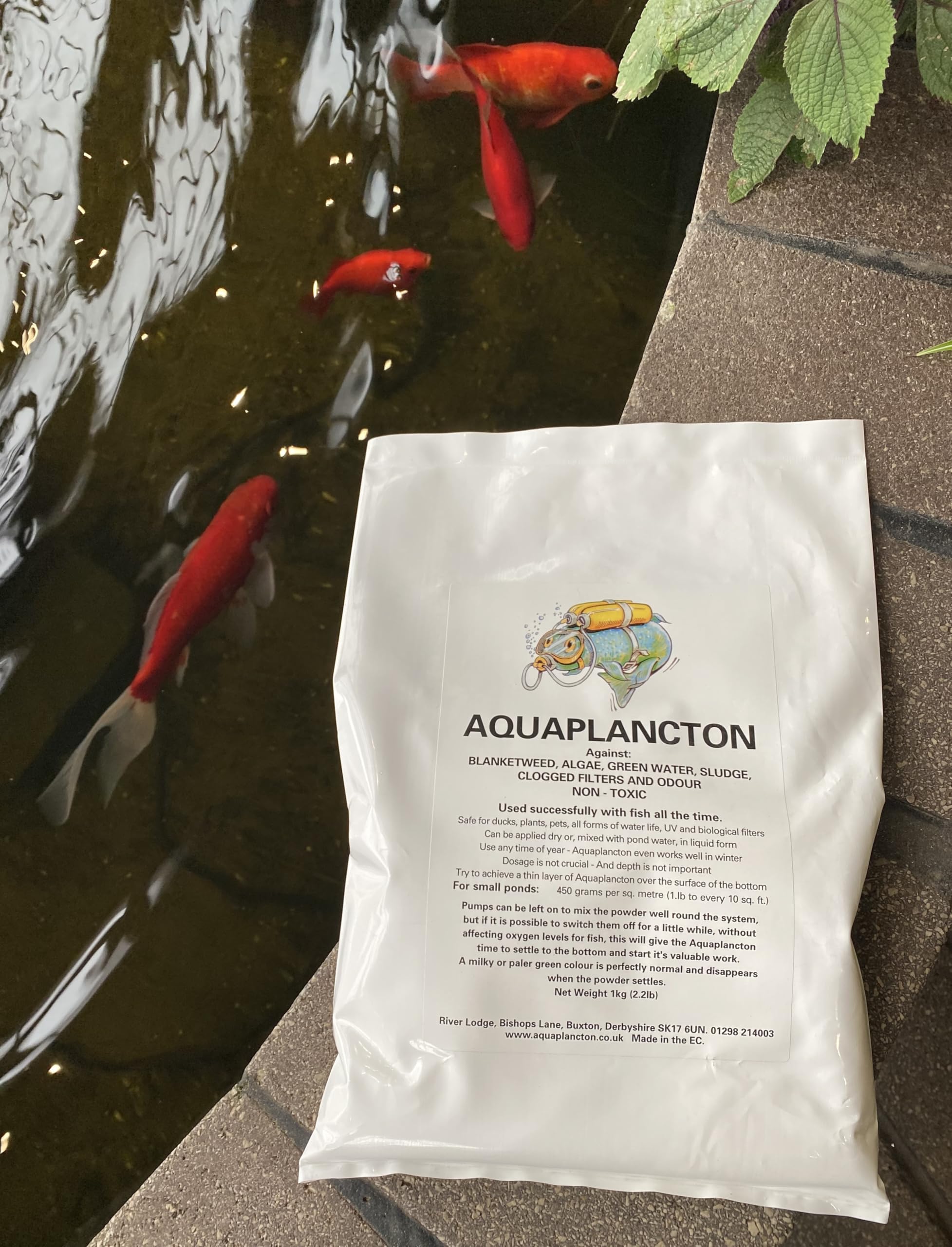 1kg, for the treatment of blanket weed, duckweed, green water, sludge and all types of algae in your pond.