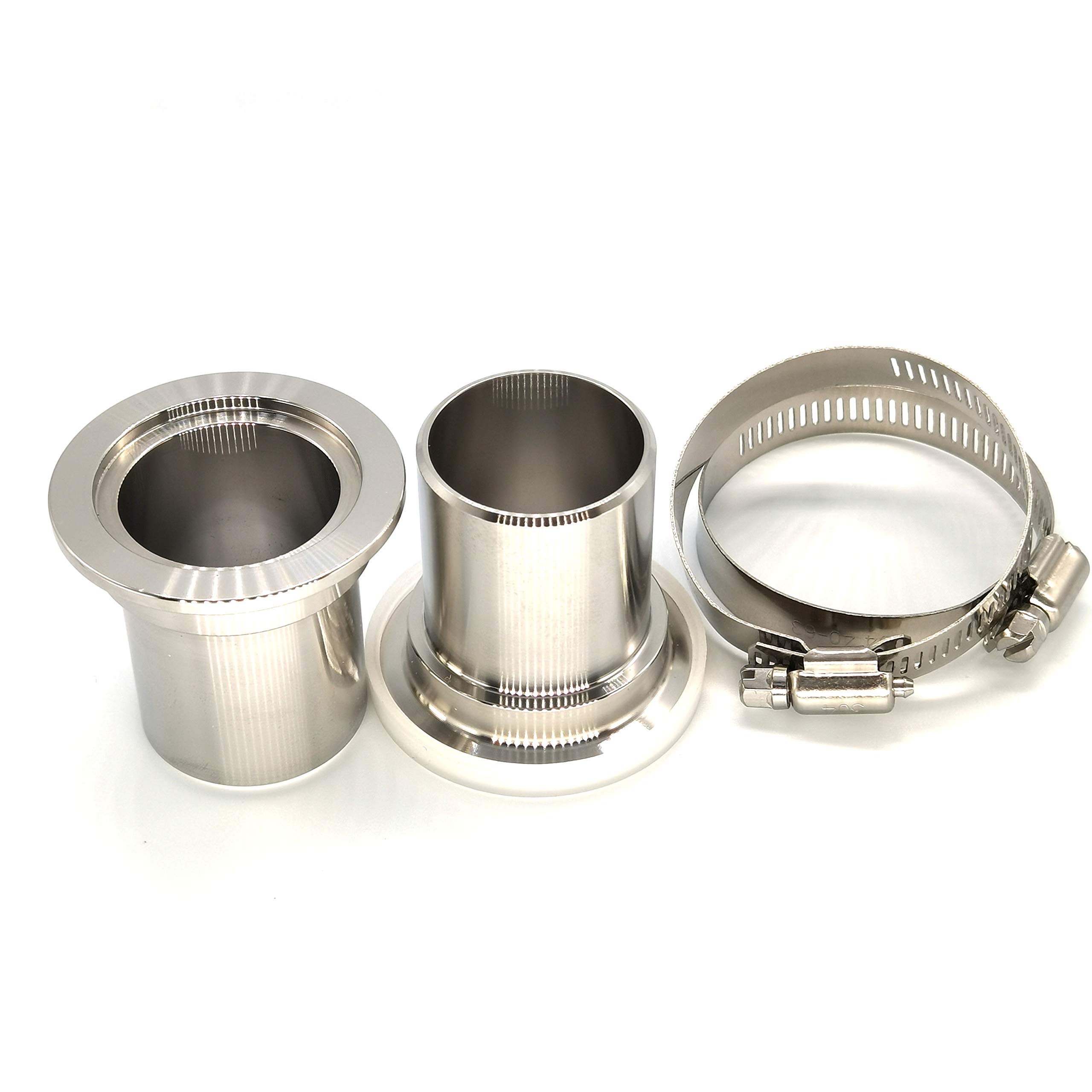 Brownian Motion Technology Silver Bmotiontech 1.5" Od Pvc Hose Adapter To Iso-Kf Kf40 Nw40 Flange For Diy Pvc Vacuum Bellow (Pack Of 2Pcs)