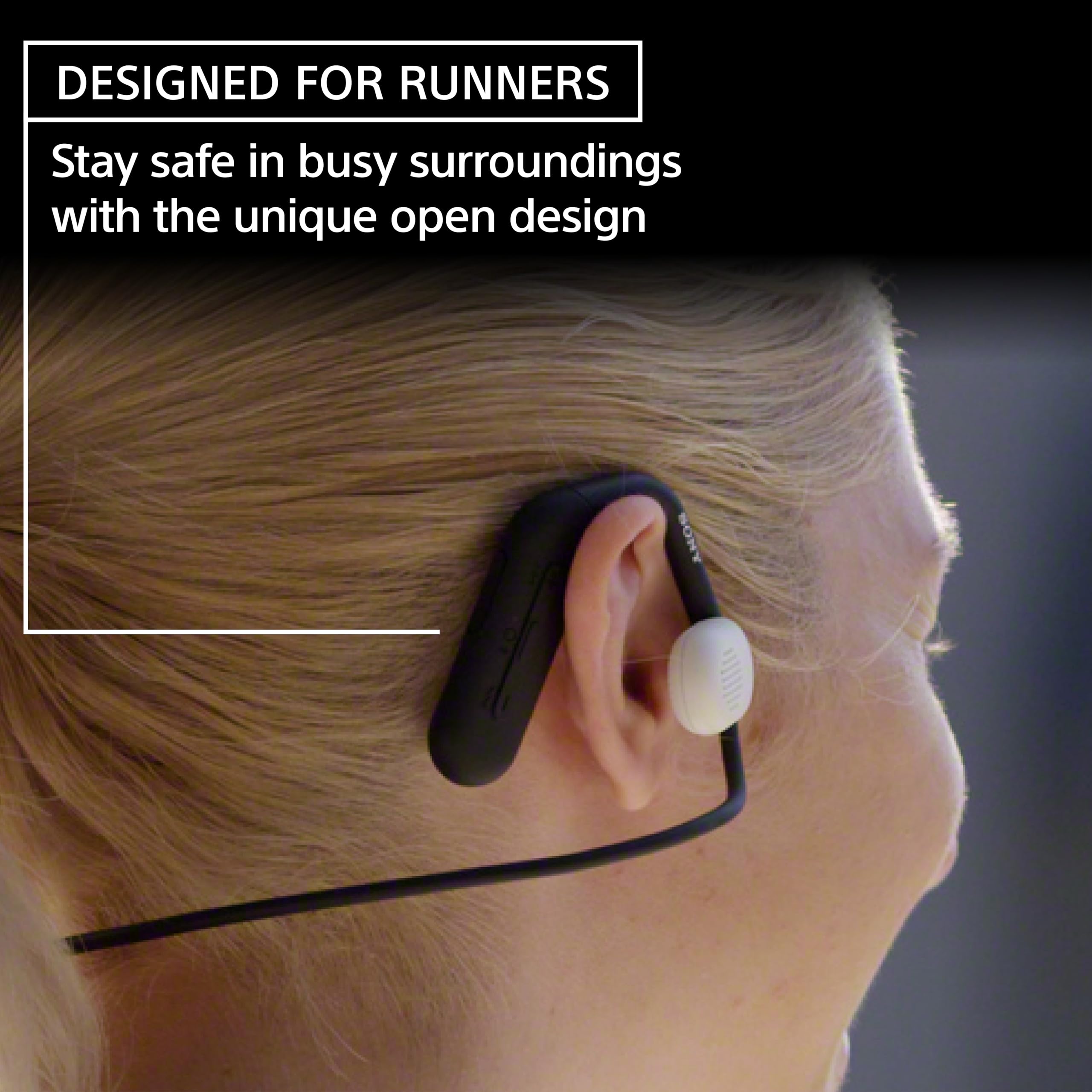 Sony Float Run Open-Ear Bluetooth Wireless Sport Headphones WIOE610/B - Dettaglio