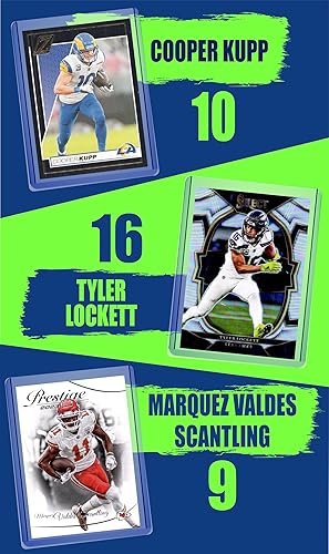Miniatura 3 de Seattle Seahawks Cards Geno Smith, Kenneth Walker III, DK Metcalf, Tyler Lockett, Noah Fant, Jordyn Brooks, and Bobby Wagner ASSORTED Football Stars