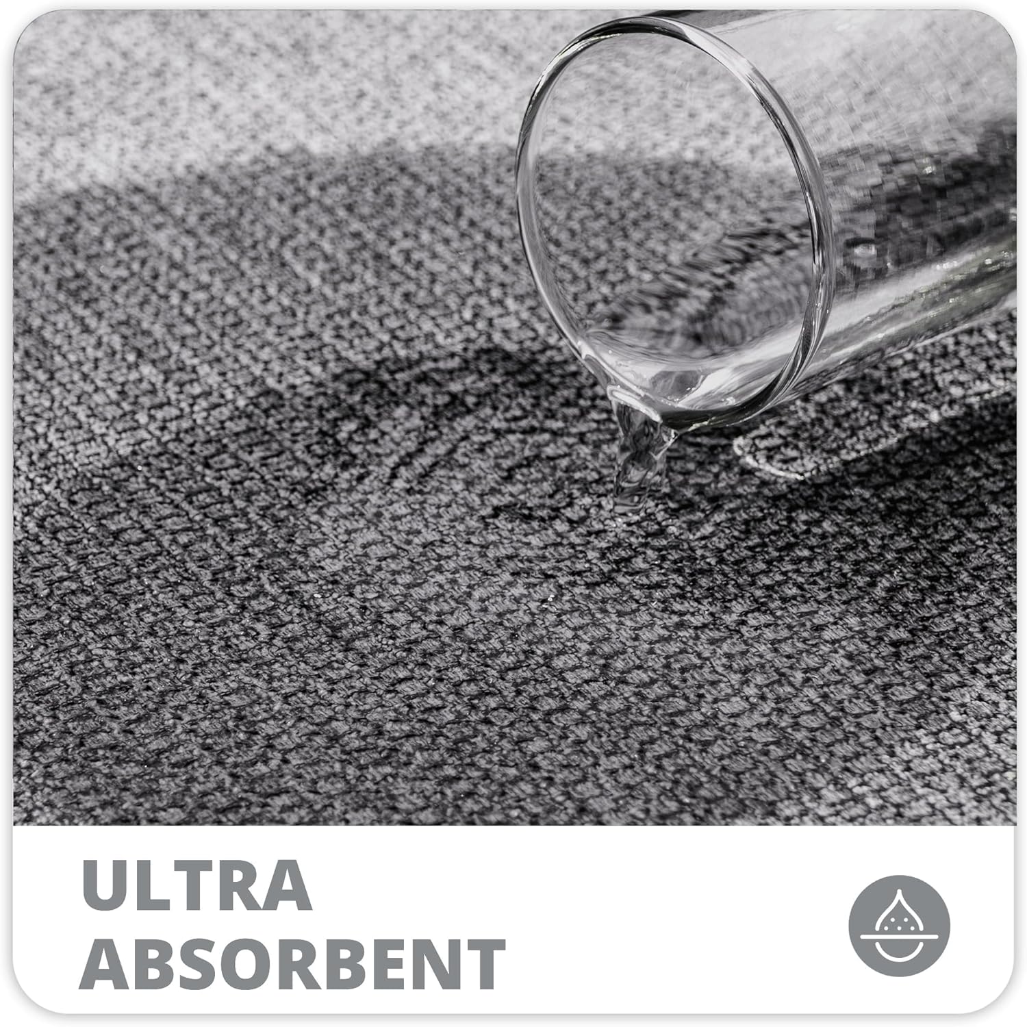 Toilet Rugs U Shaped Bathroom Rug,Machine Washable Non Slip Quick Dry Super Absorbent Ultra Thin Toilet Mats for Bathroom Toilet.Grey,1'8"x2'(20x24inch) - Image 3