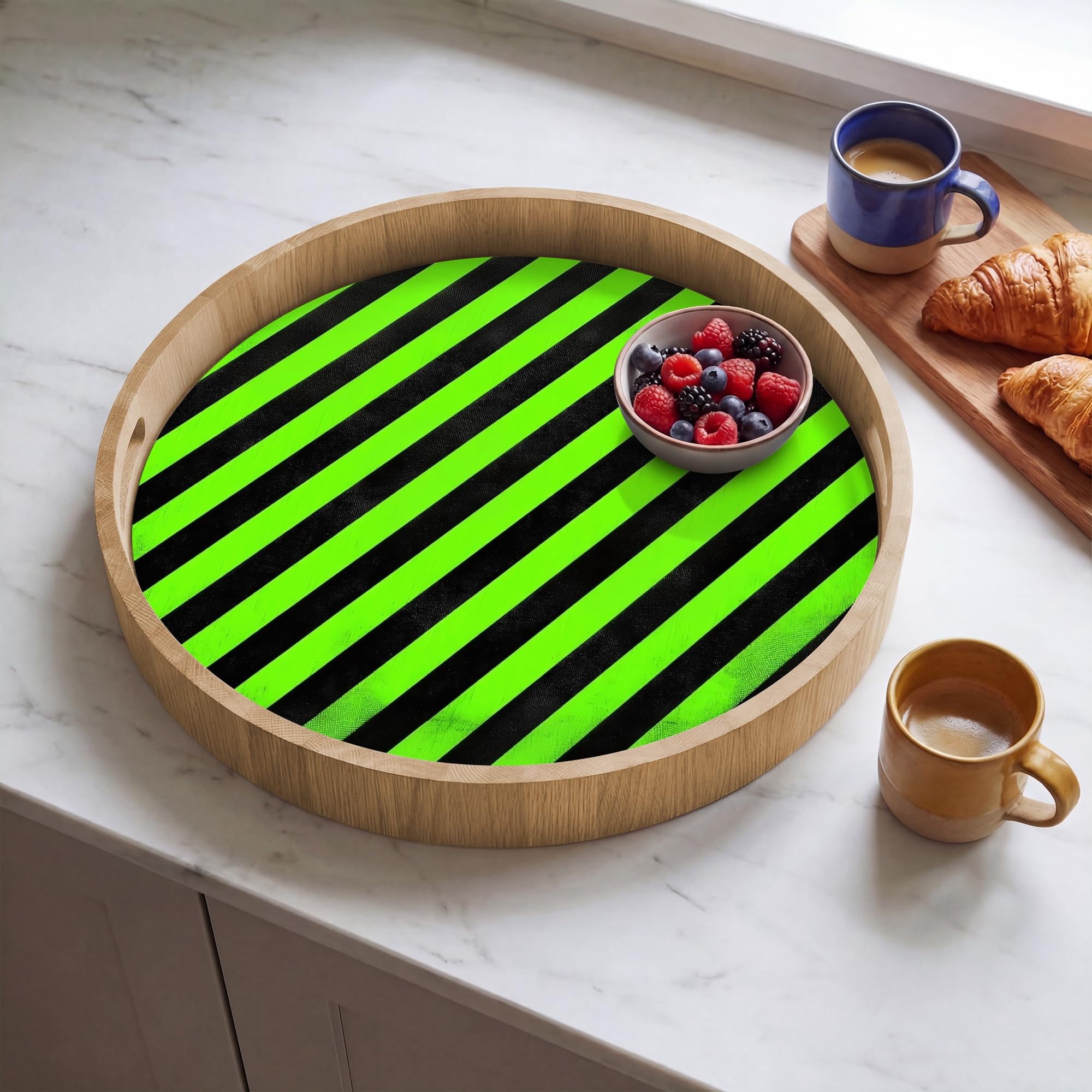 Vassoio Con Manici Vassoi Di Legno Quercia Per Caffe Resistente Al
