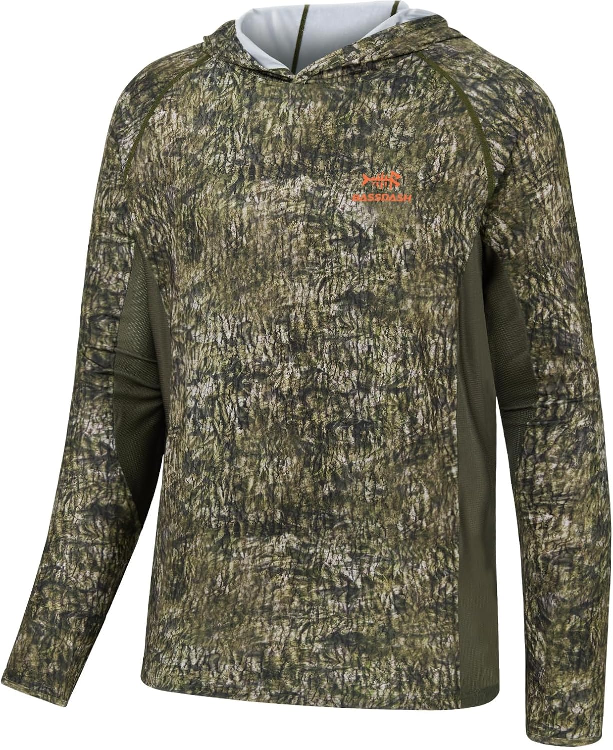BASSDASH Men's UPF 50+ Lightweight Hunting Camo Hoodie Quick Dry Performance Long Sleeve Fishing Shirt with Hood FS30M - Image 3