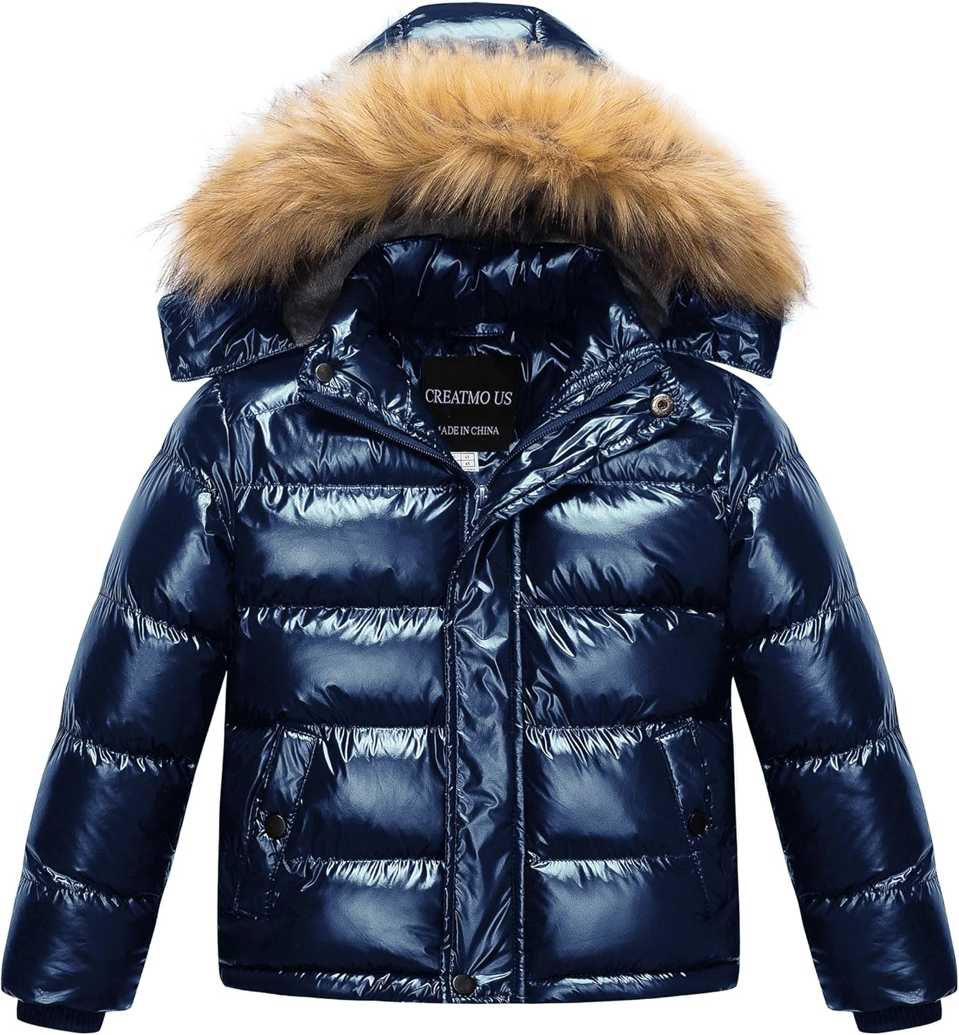 CREATMO US Boy's Water Resistant Winter Coats Warm Fleece Lined Outwear Windbreaker Ski Jacket