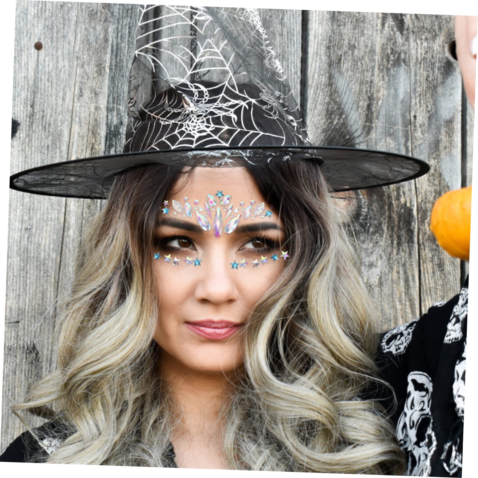 FOMIYES 20fogli Adesivi Strass Faciali Stickers Occhi e Sopracciglia Di Gemme Strass Autoadesive Per Festival Feste e Cosplay Decorazioni Per Trucco e Costumi