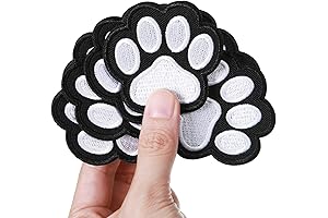 Adorable Iron-On Paw Print Patches: Embellish Your Garments with Animal Charm