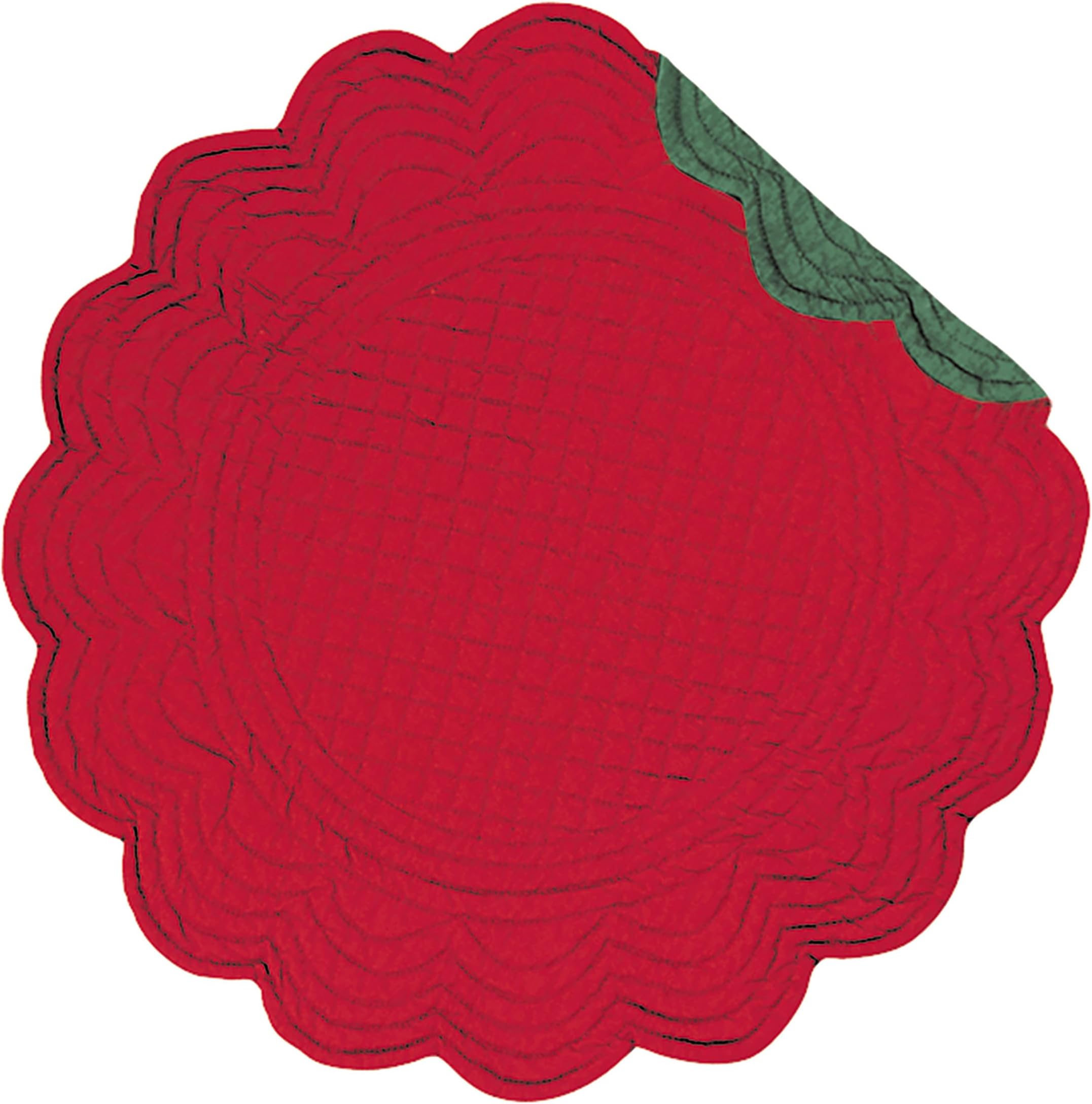 Festive Ribbon Pug CW1109007CL Quilted Round Mat main image 0