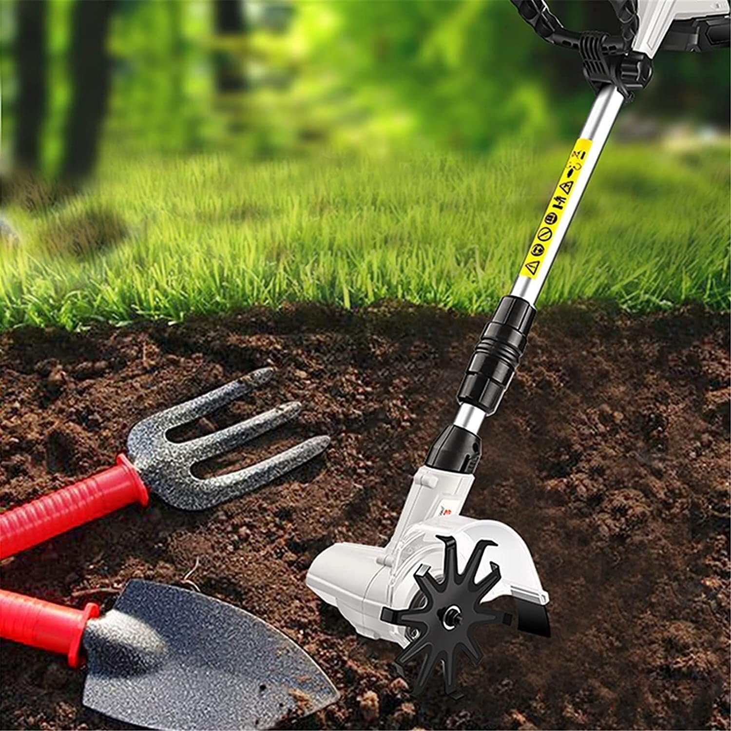 Kultywator Ogrodowy, Rotavator, Bezprzewodowa Kosiarka Elektryczna Z Akumulatorem 2000Mah, Kultywator Ogrodowy, Motyka, Przenośny Kultywator Ogrodowy Do Działek Warzywnych