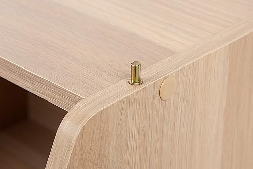 Miniatura 5 de Iris Modular apilamiento de madera caja de almacenamiento con puerta, color café claro, Madera, Marrón claro