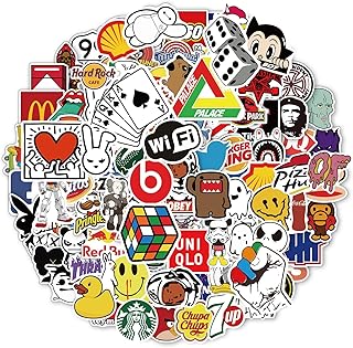 Marca de Moda Pegatinas, Pegatinas 100 PCS, Impermeable Vinilo Pegatinas Paquete, Patinetas, Coches, Bicicletas, Guitarra...