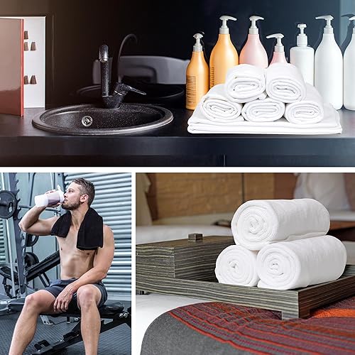 Miniatura 7 de Toallas de salón de belleza, toallas de secado de pelo de microfibra gruesa súper suave, ultraabsorbentes y de secado rápido, ideales para el hogar