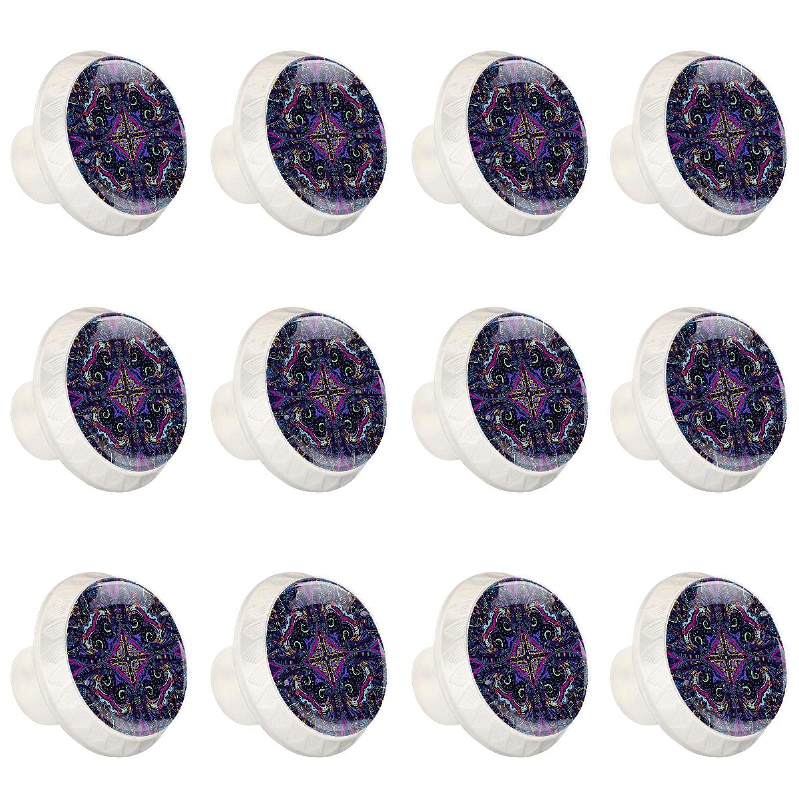 Boutons d'armoires de cuisine pour créer une ambiance bohème avec hibou violet