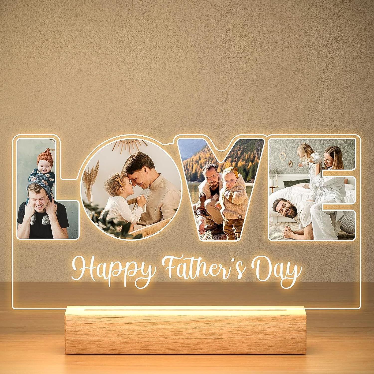 KoxSmar Custom Picture Frame, Personalized Photo Frame, Customized Picture Frames, Personalized Fathers Day Birthday Photo Gifts for Grandpa Dad Baby Kid Family Pet Style 7 Click on "Customize Now" to choose your size.