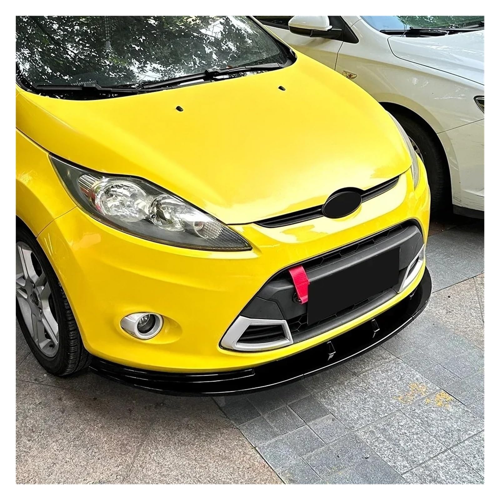 Spoiler frontali per auto Per Ford Per Fiesta MK7 Standard 2008-2012 Paraurti Anteriore Lip Spoiler Diffusore Splitter Body Kit Deflettore Guard Trim Labbro Anteriore Spoilers(Gloss Black)
