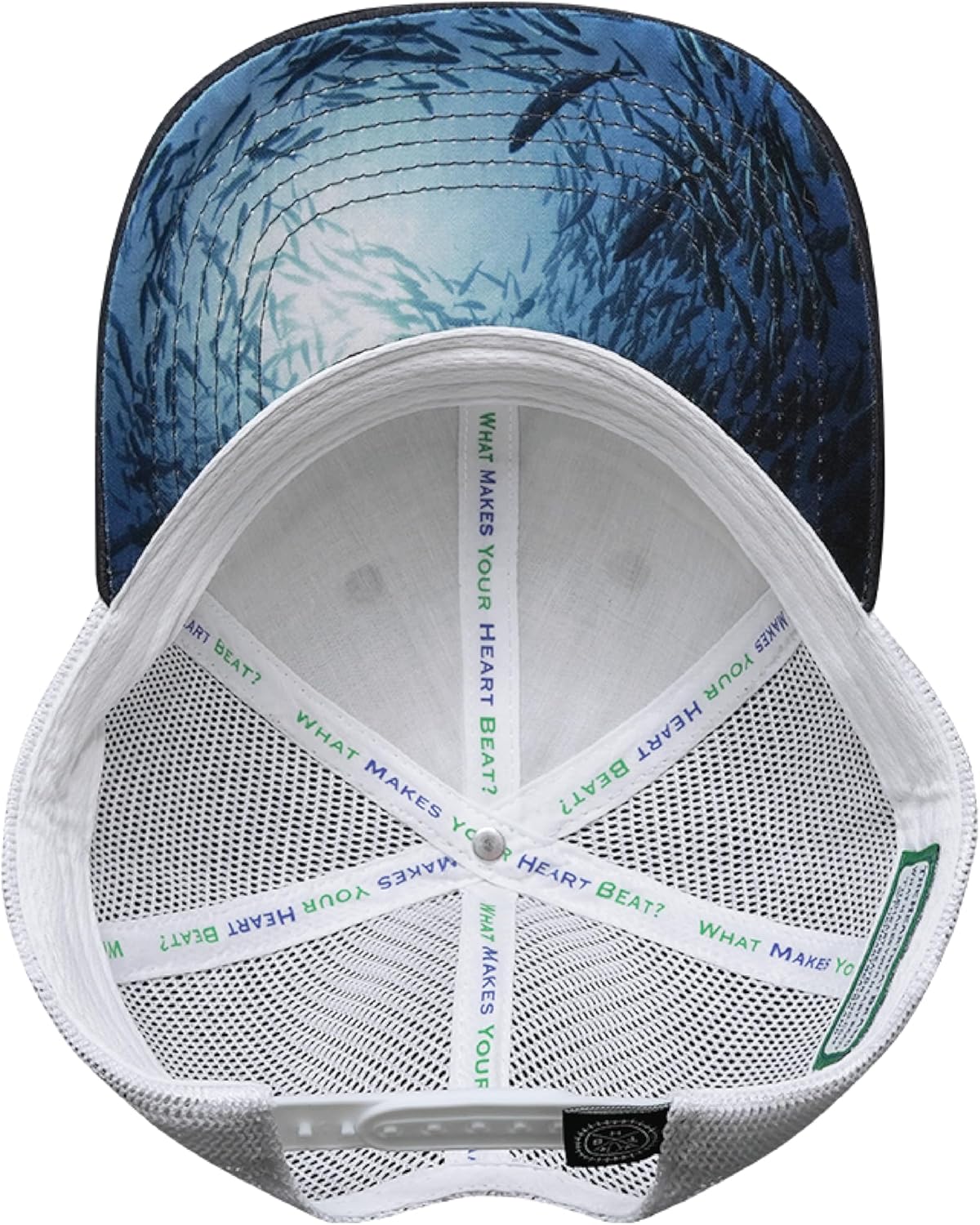 Fishing Hat - Low Profile - Ocean Blue/White - Trucker Mesh
