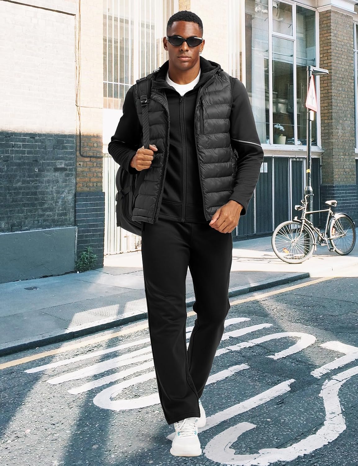 TBMPOY Men's Fleece Lined Tracksuits Hooded Sweatsuits 2 Piece Set Winter Casual Warm Up Track Suits Full Zip Outfits - Image 7