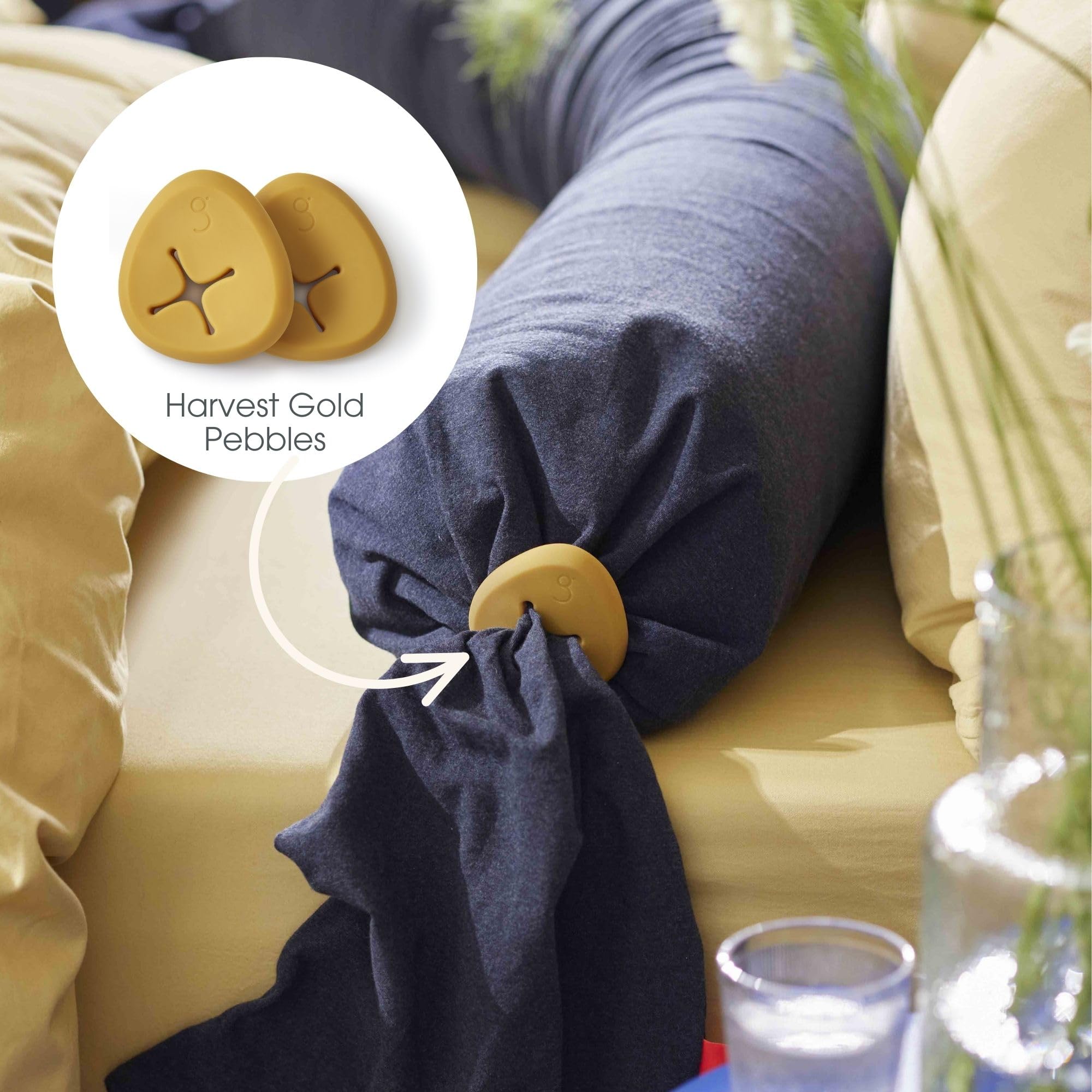 bbhugme Extra Replacement 100% BPA-Free Silicone Pebbles for Pregnancy or Nursing Pillow, Harvest Gold - Image 4