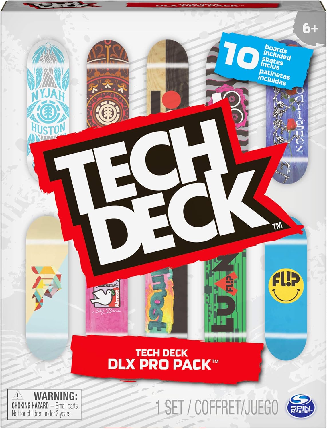 Tech Deck, DLX Pro 10Pack of Collectible Fingerboards, for Skate