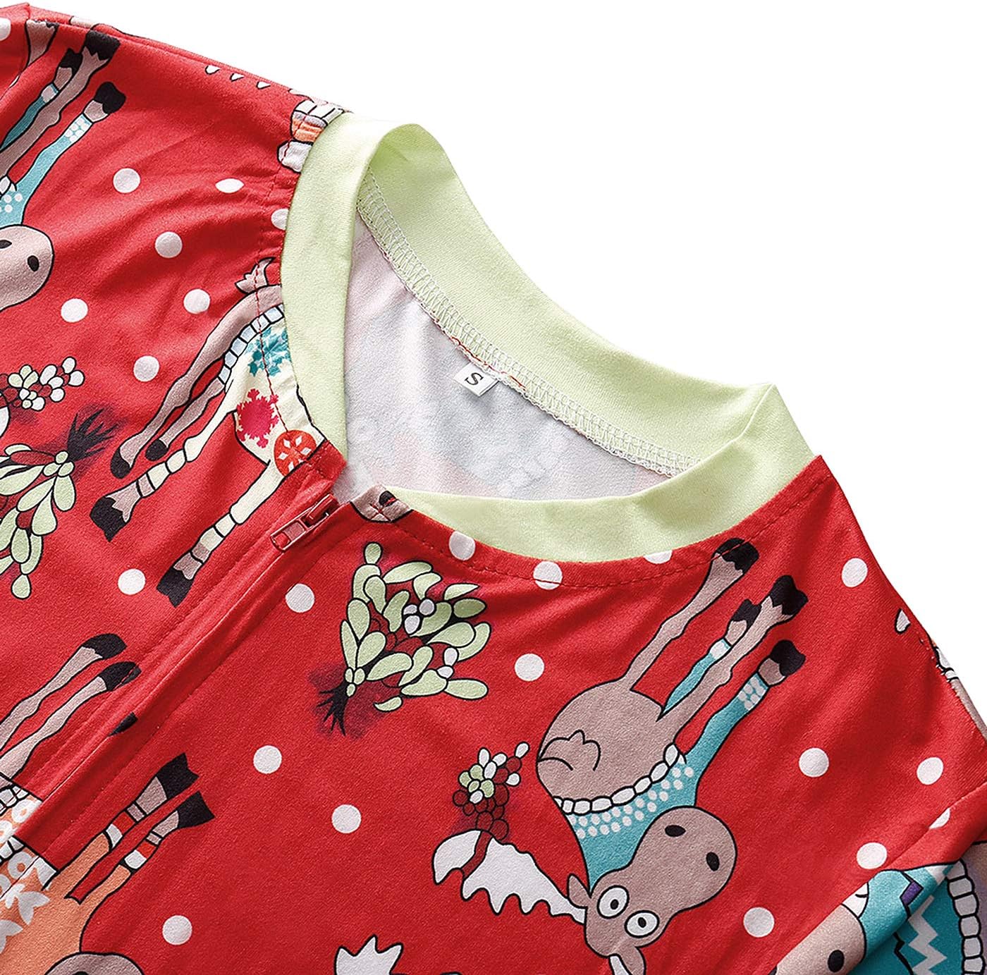 VNVNE Women's One Piece Onsie Print Sleepwear Ugly Christmas Pajamas Jumpsuit Rompers Clubwear Nightwear - Image 5