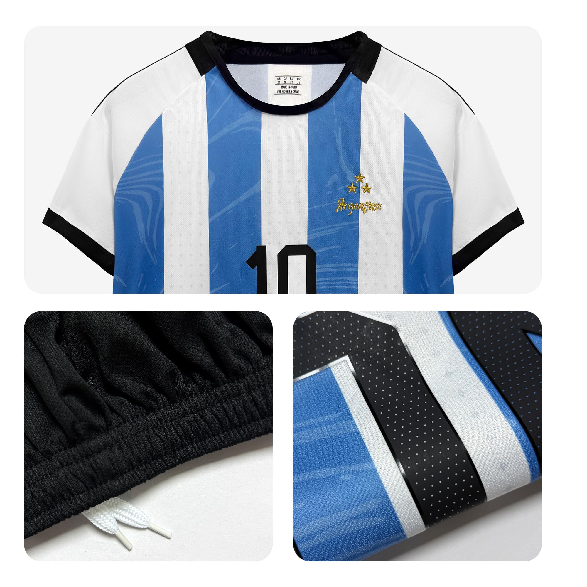 Kids Soccer Jersey Uniform Set Shorts & Socks for Boys and Girls Unisex Youth Kit thumbnail 8