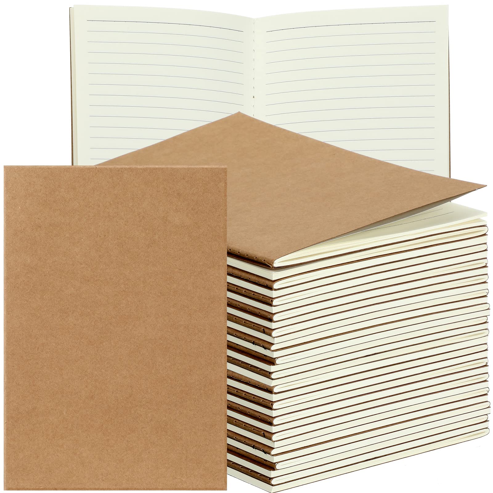 Tenare 16 Pcs Blank Cover A5 Notebook Lined Notebook 60 Pages/ 30 ...