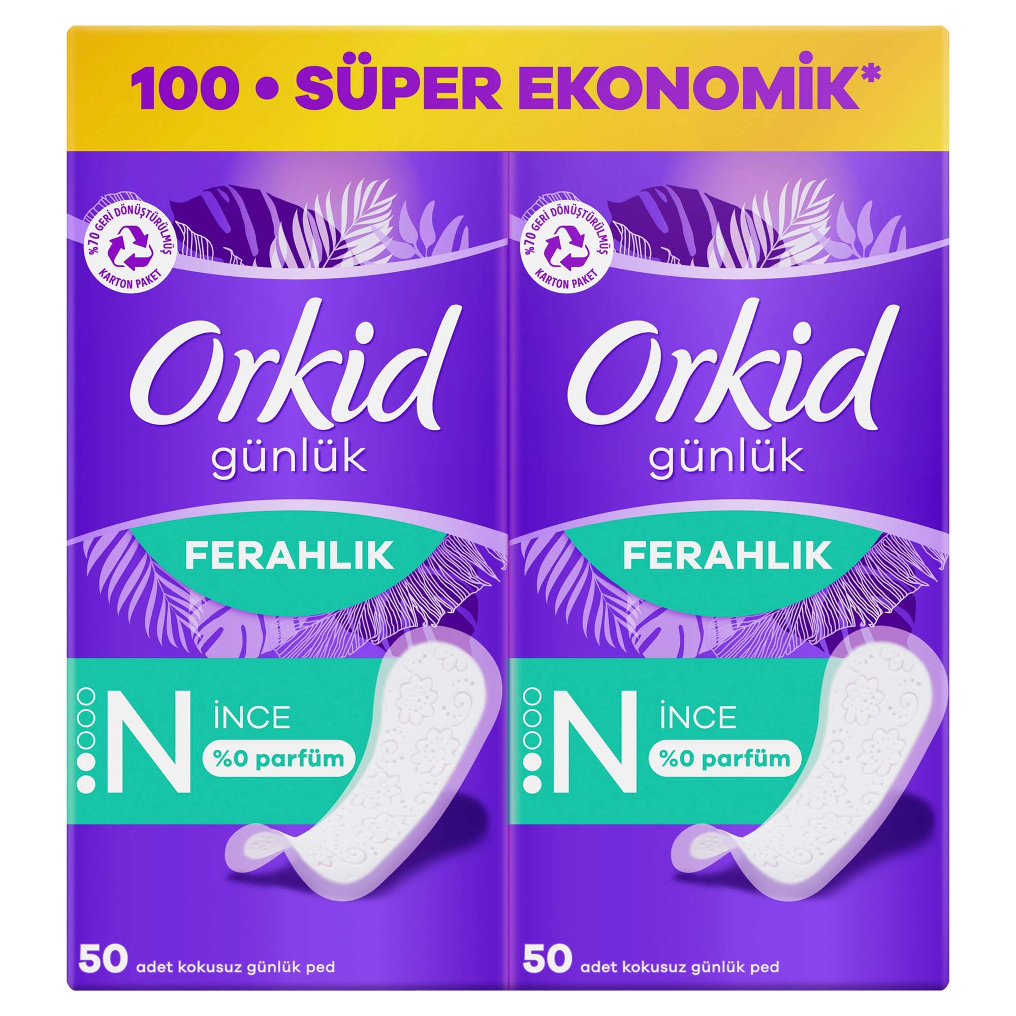 Orkid Yaprak Ultra İnce Günlük Ped 100lü
