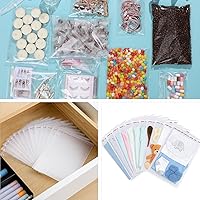 Vista 3 de Bolsas de celofán resellables grandes de 14 x 20 pulgadas, 100 unidades, bolsas transparentes autosellantes para productos de embalaje, bolsas