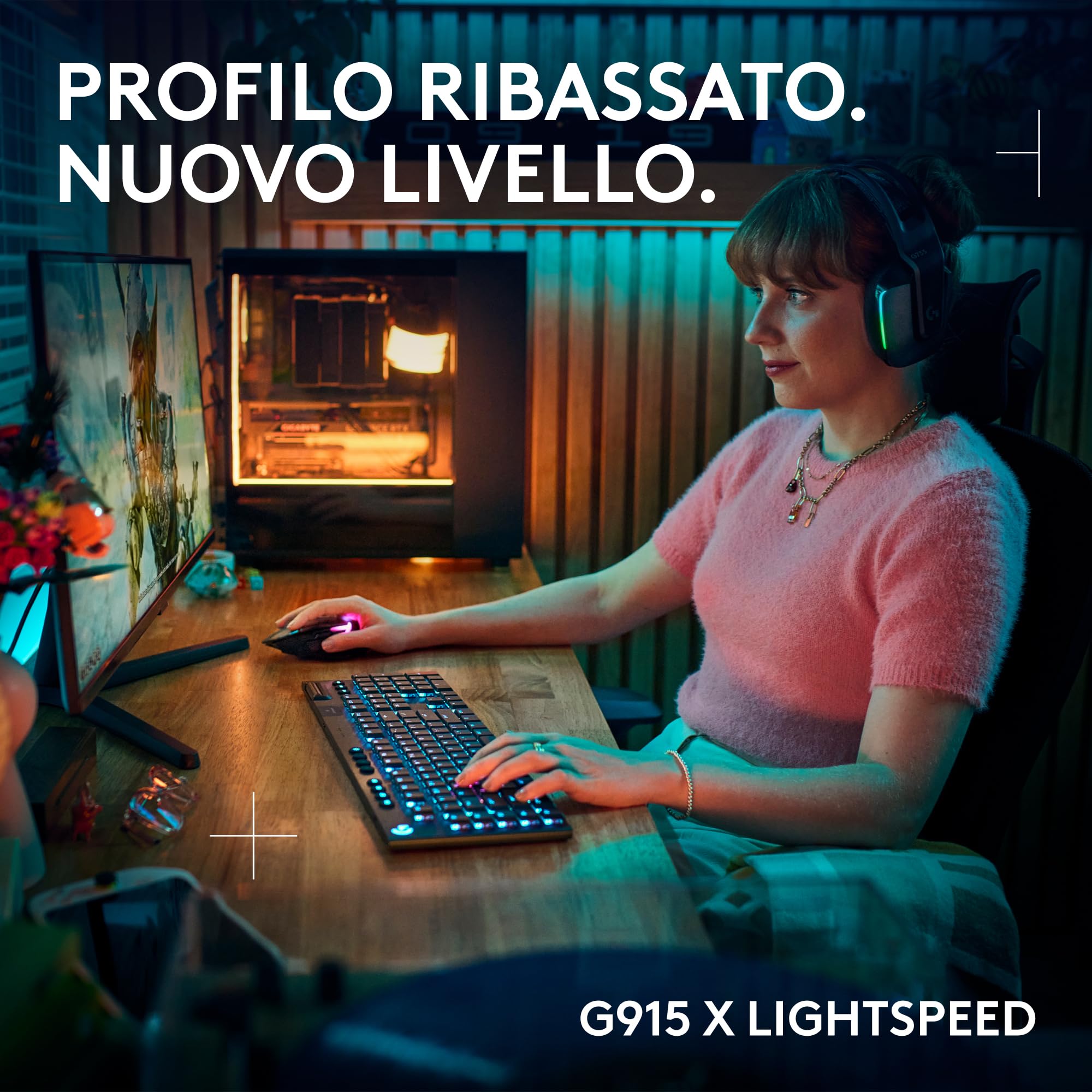 Tastiera Logitech G G915 X LIGHTSPEED Wireless Gaming - Black - Dettaglio