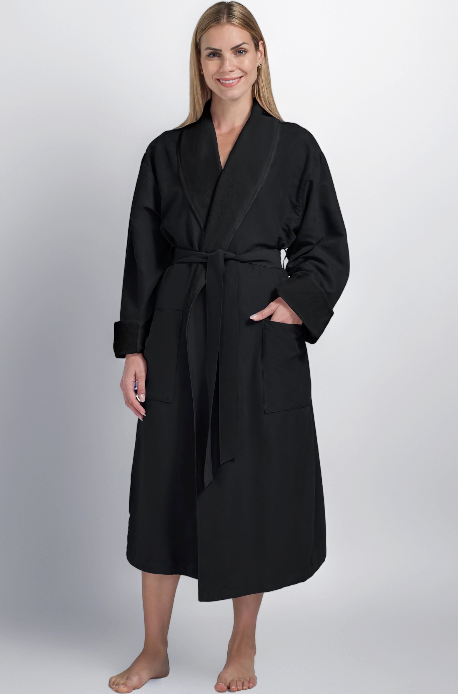 Boca Terry Microfiber Bathrobe Unisex - Men's - Women's - One Size, XXL & XXXXL